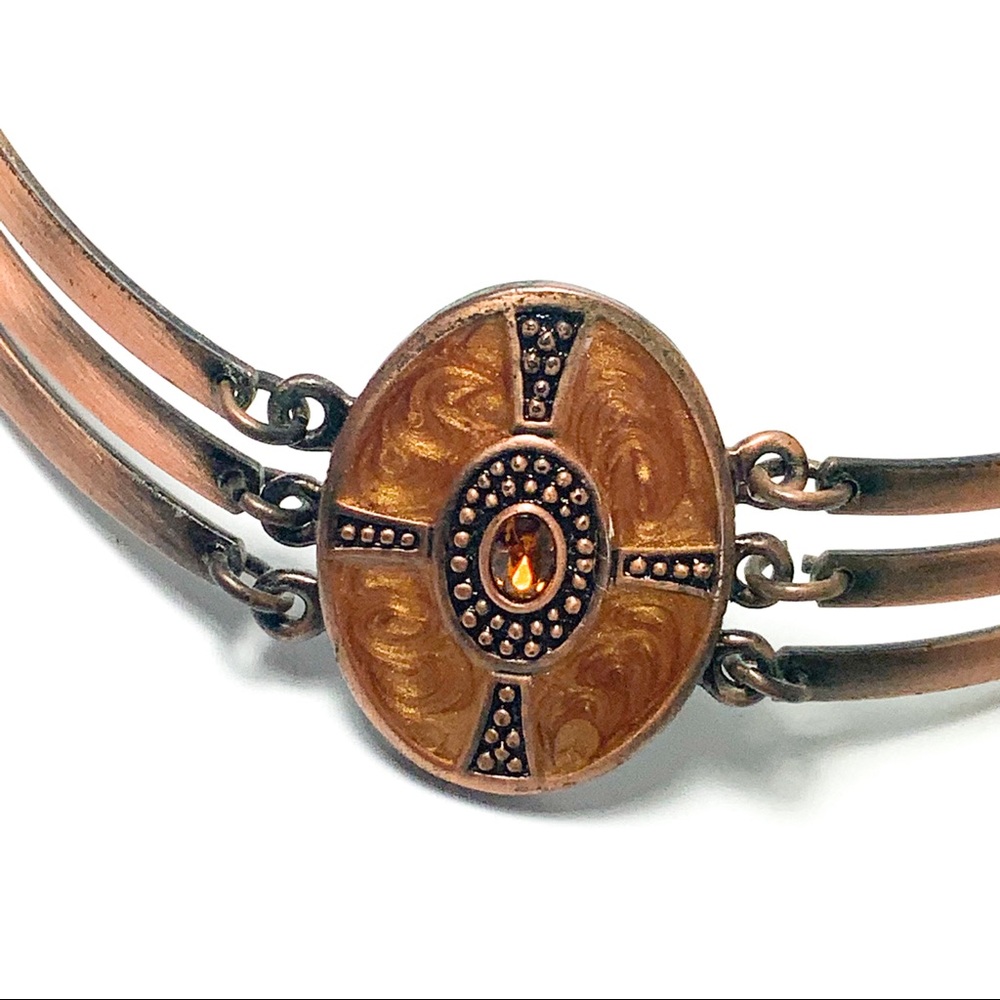 Copper Southwestern Style Collar Choker Necklace